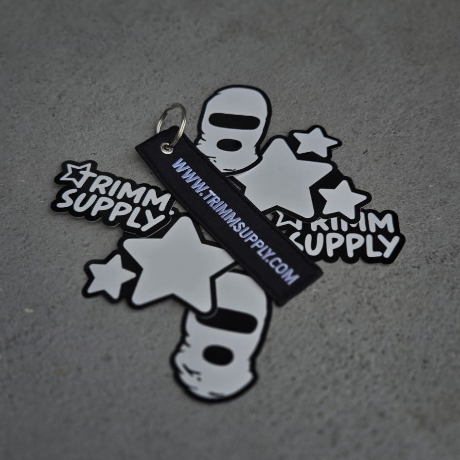Trimm Supply Keychain and Stickers Kit
