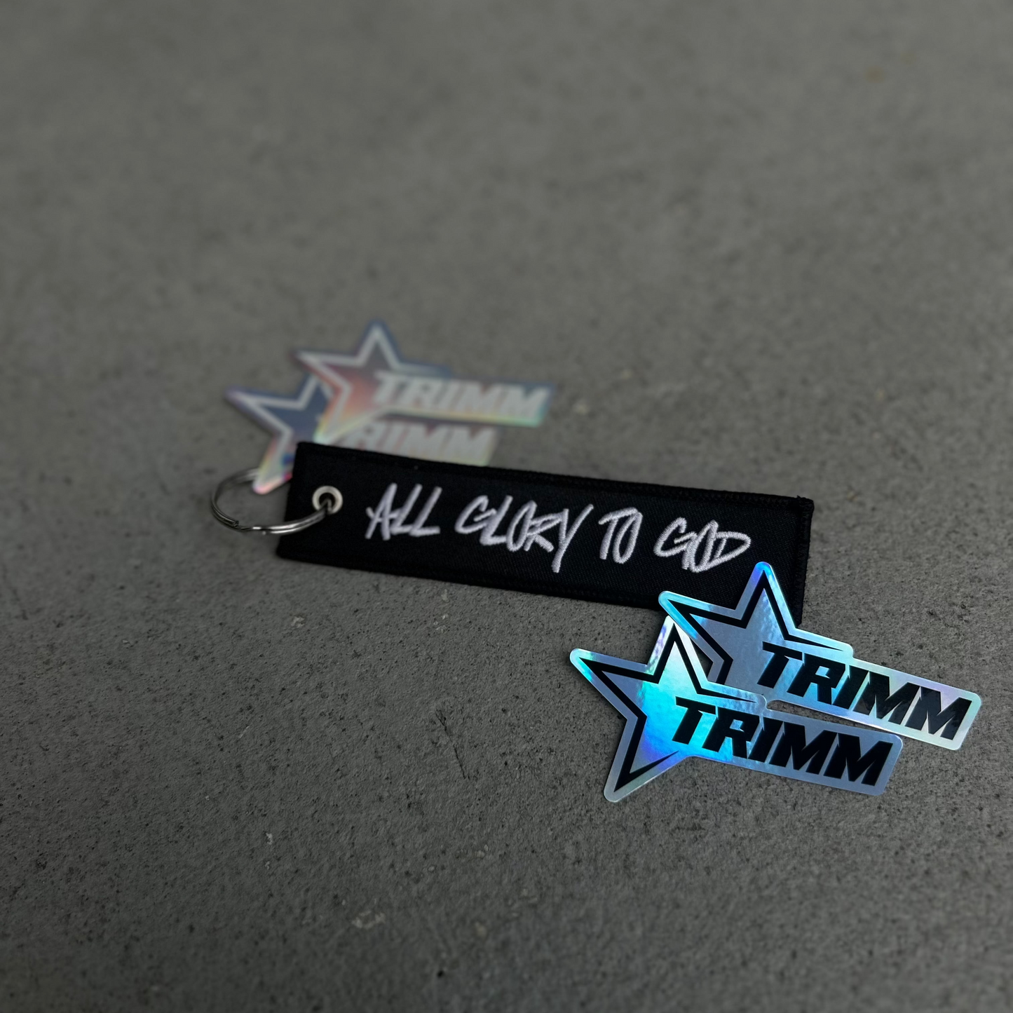 'AGTG' Graffiti Embroidered Keychain