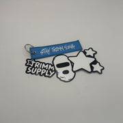 Limited Edition Blue 'Stay Trimm 4EVA'  Keychain and Stickers Kit