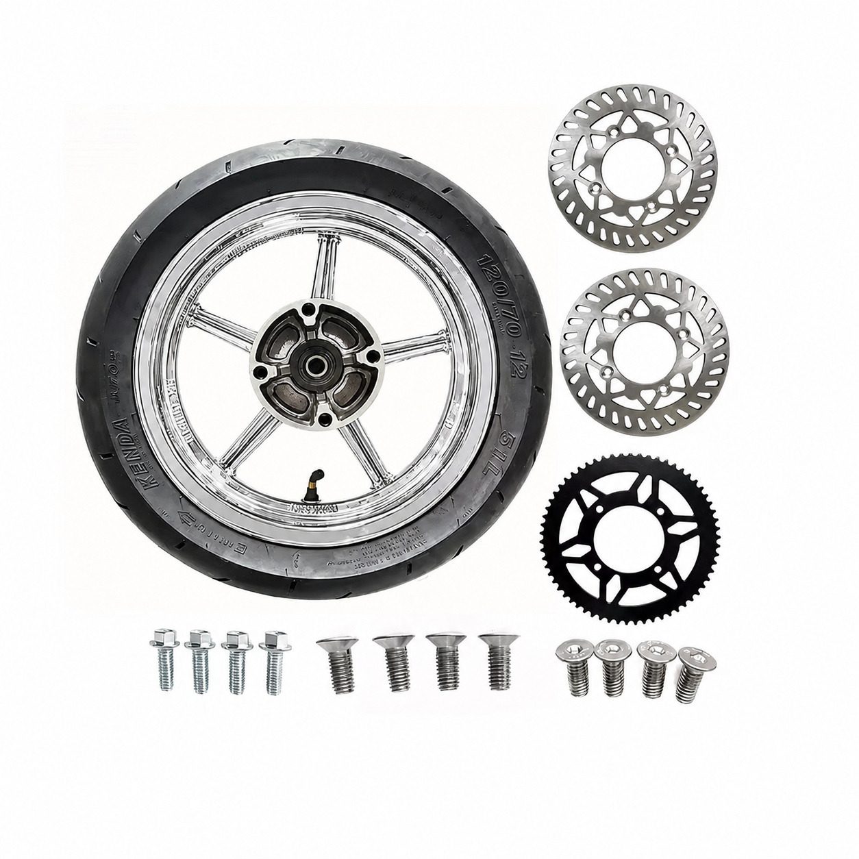 "FATTY" Supermoto Sets With Sprockets and Rotors - For Yozma IN10 and Tuttio Soliel 01-11