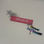 Pink 'AGTG' Graffiti Embroidered Keychain
