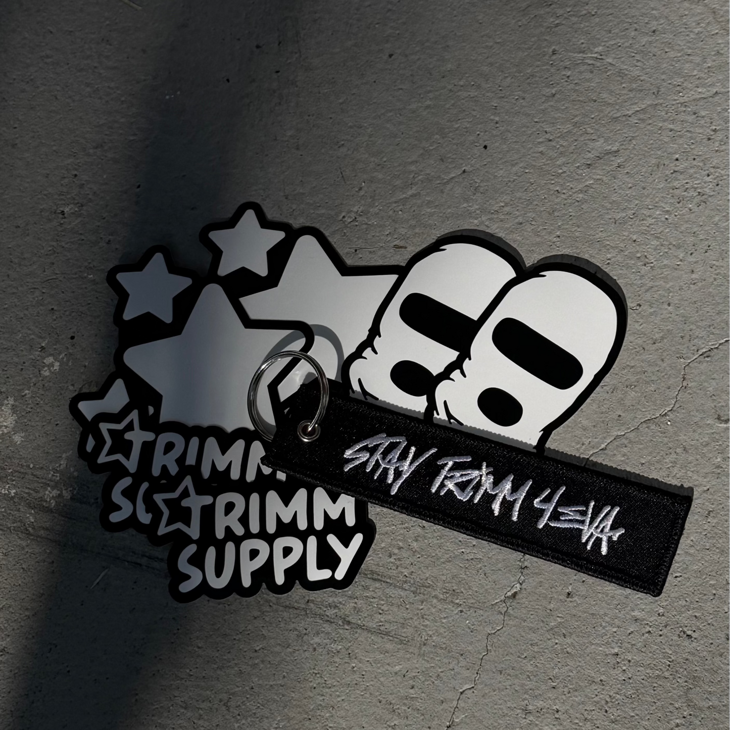 Trimm Supply 'Stay Trimm 4EVA'  Keychain and Stickers Kits