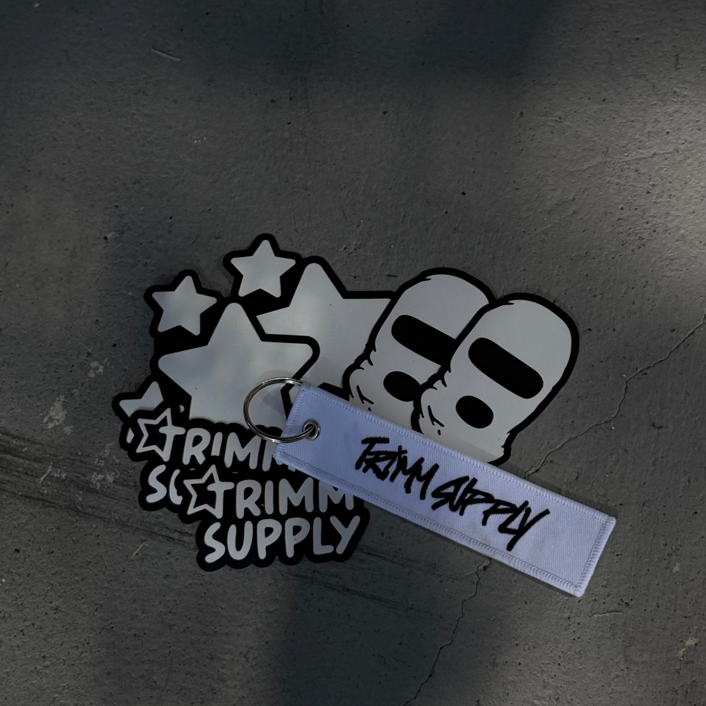 Trimm Supply 'Stay Trimm 4EVA'  Keychain and Stickers Kits