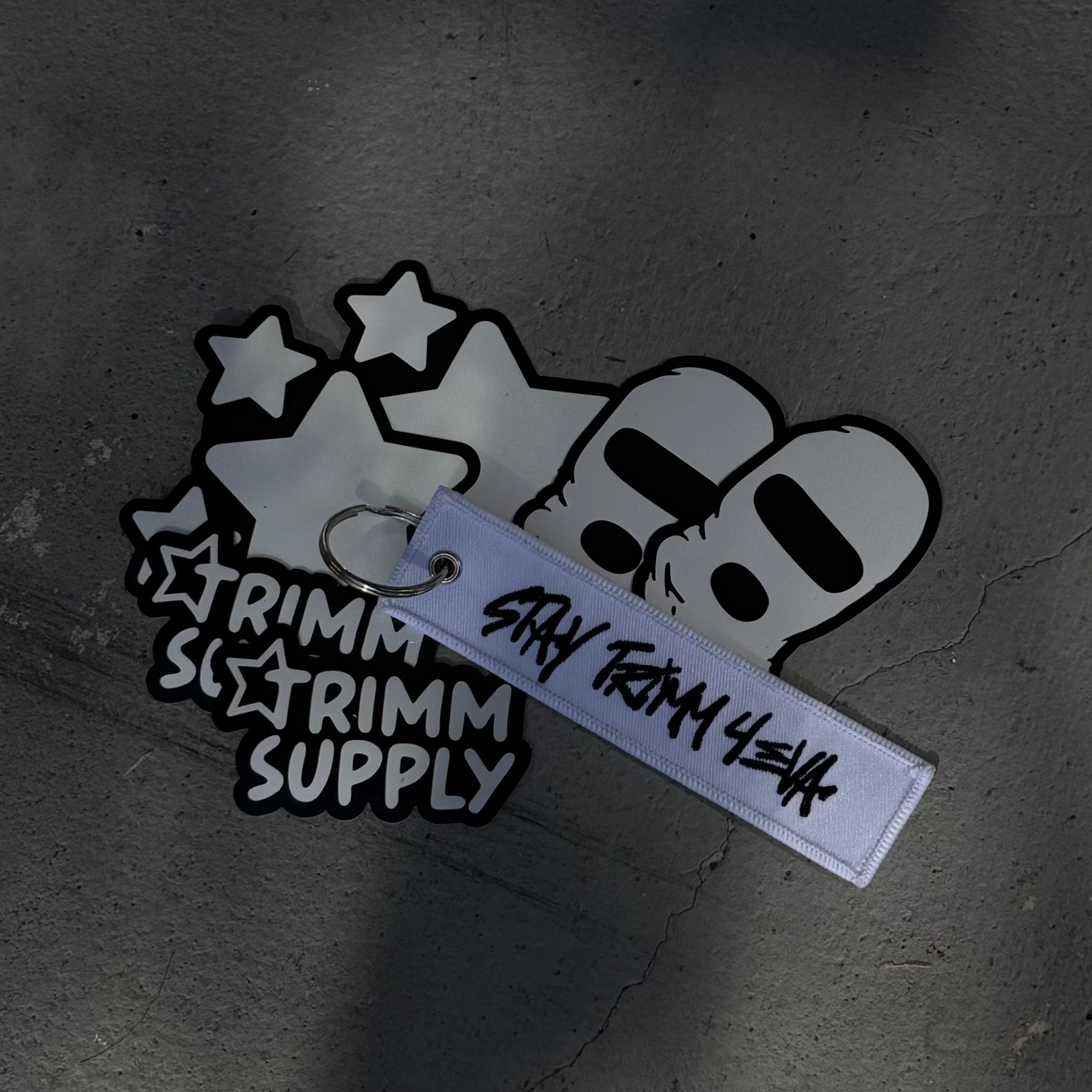 Trimm Supply 'Stay Trimm 4EVA'  Keychain and Stickers Kits
