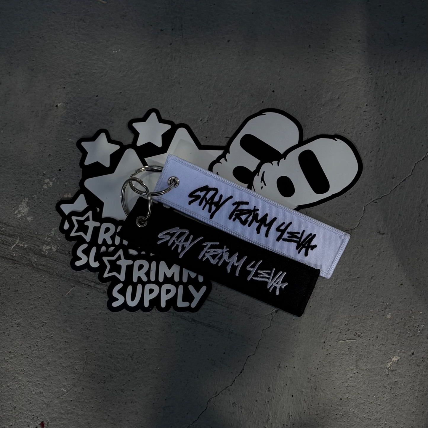 Trimm Supply 'Stay Trimm 4EVA'  Keychain and Stickers Kits