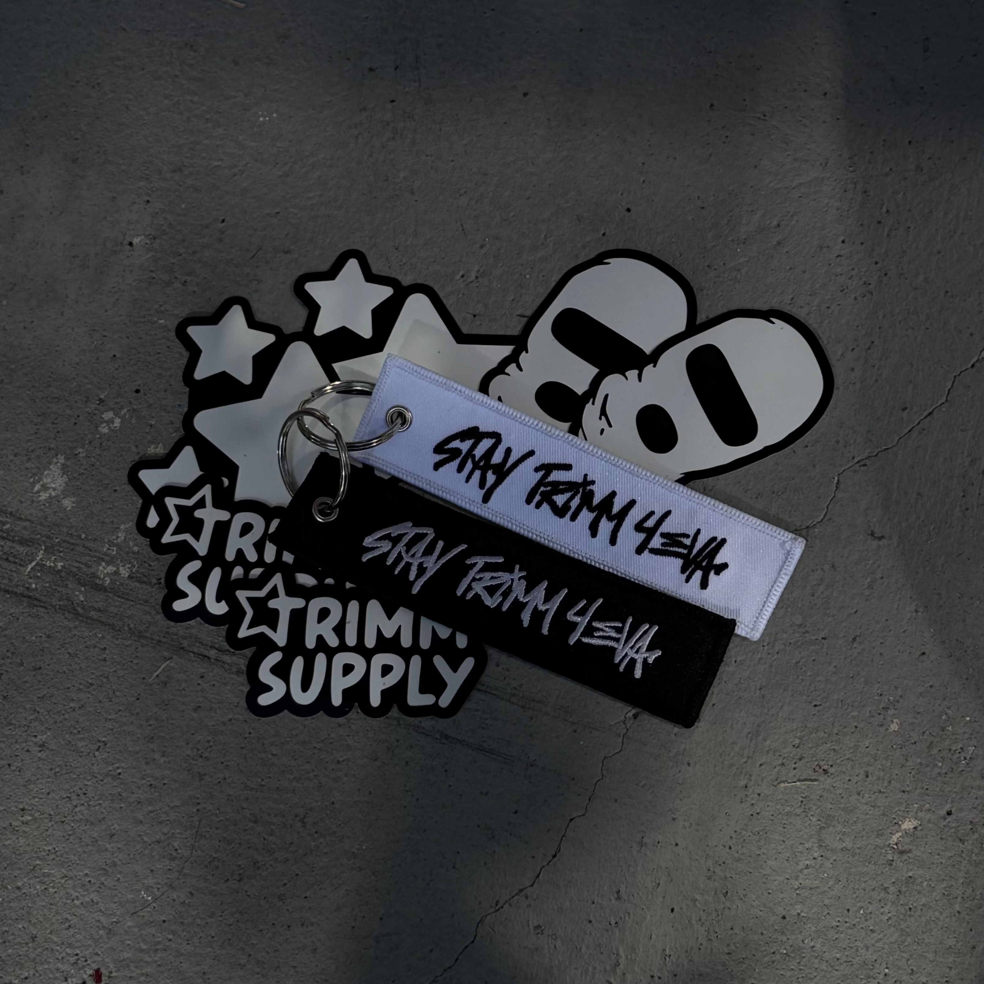 Trimm Supply 'Stay Trimm 4EVA'  Keychain and Stickers Kits