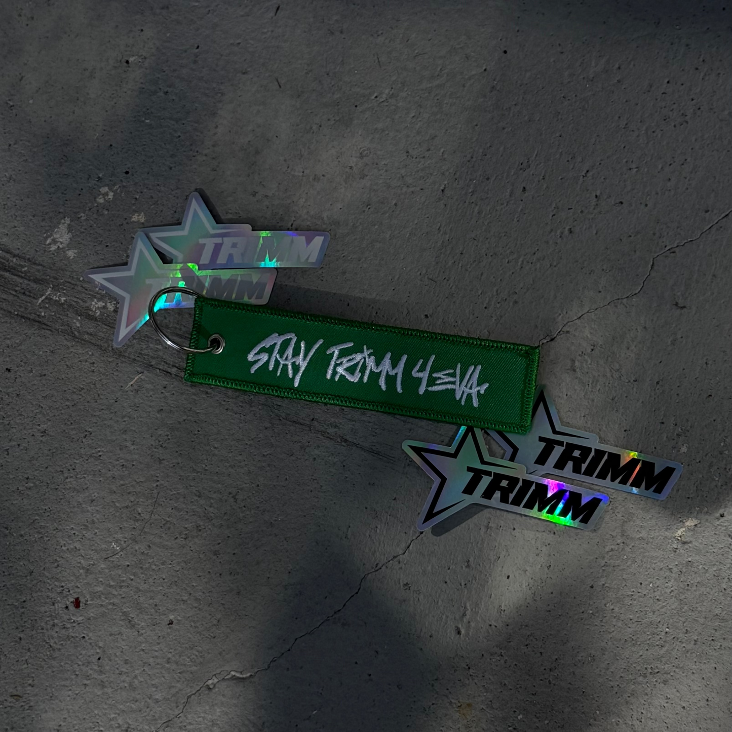 Limited Edition Christmas 'Stay Trimm 4EVA'  Keychain and Stickers Kit