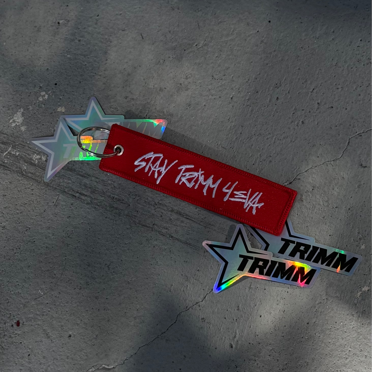 Limited Edition Christmas 'Stay Trimm 4EVA'  Keychain and Stickers Kit