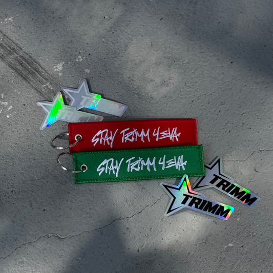 Limited Edition Christmas 'Stay Trimm 4EVA'  Keychain and Stickers Kit