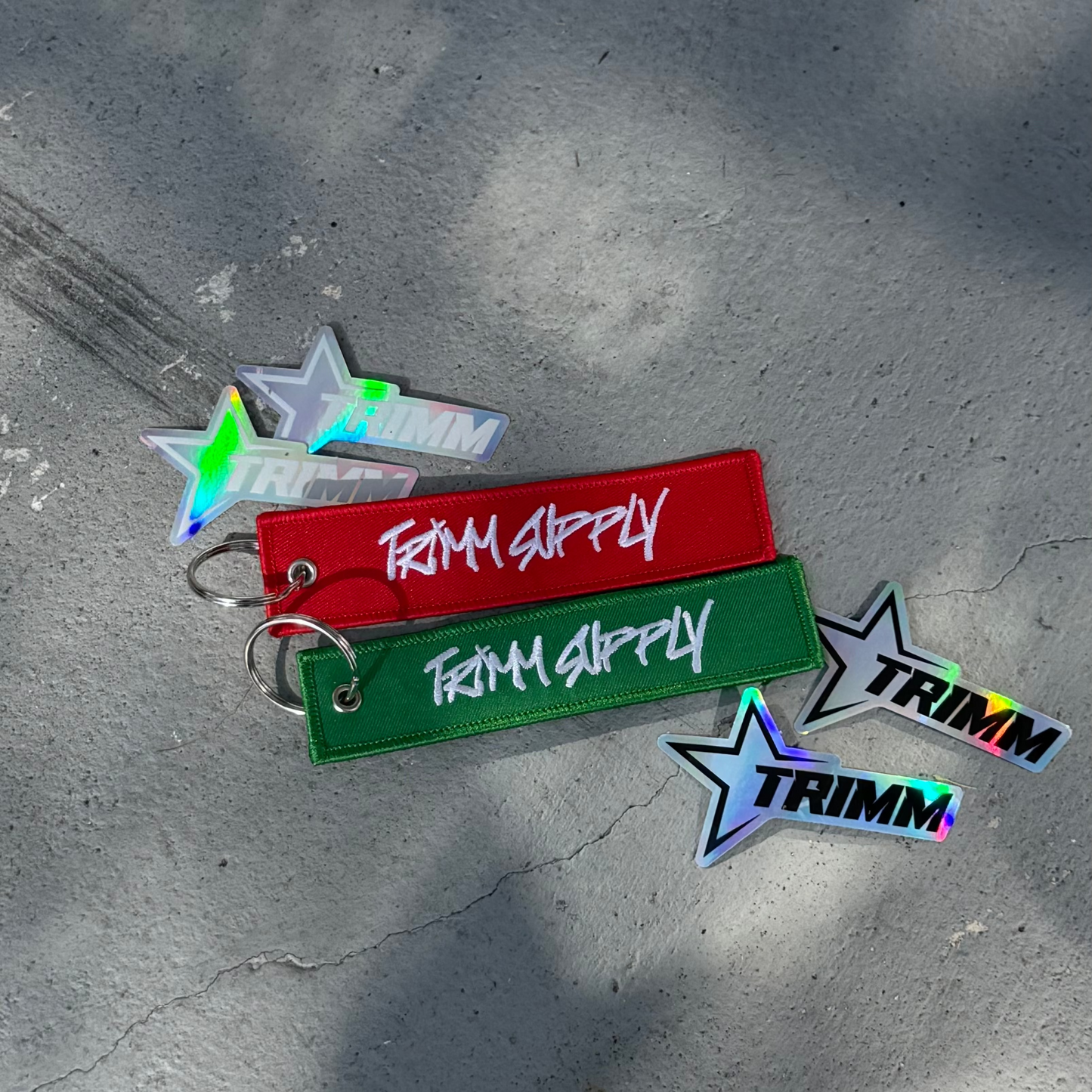 Limited Edition Christmas 'Stay Trimm 4EVA'  Keychain and Stickers Kit